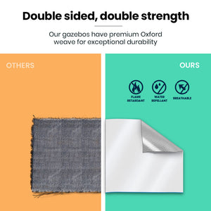 RED TRACK | 3.6x2.2m Ultra Compact Folding Gazebo | Walls & Carry Bag | Portable Outdoor Popup Marquee | Camping & Beach | White