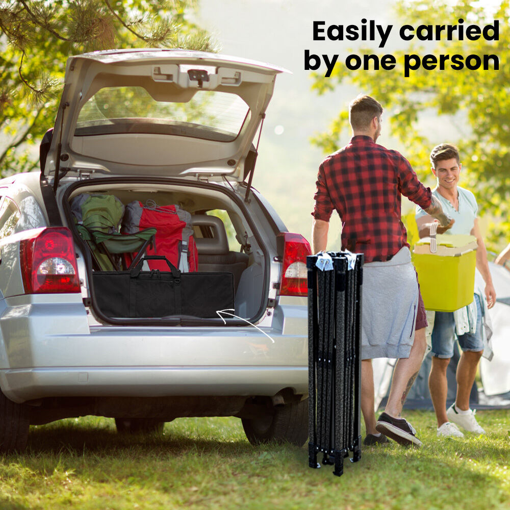 RED TRACK | 3.6x2.2m Ultra Compact Folding Gazebo | Walls & Carry Bag | Portable Outdoor Popup Marquee | Camping & Beach | White