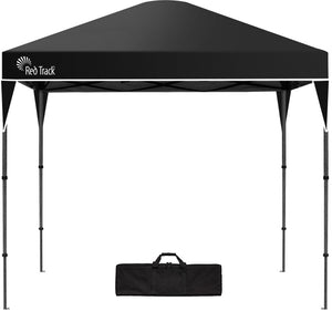 RED TRACK | 3x3m Ultra Compact Folding Gazebo | Carry Bag | Portable Outdoor Popup Marquee | Camping & Beach | Black