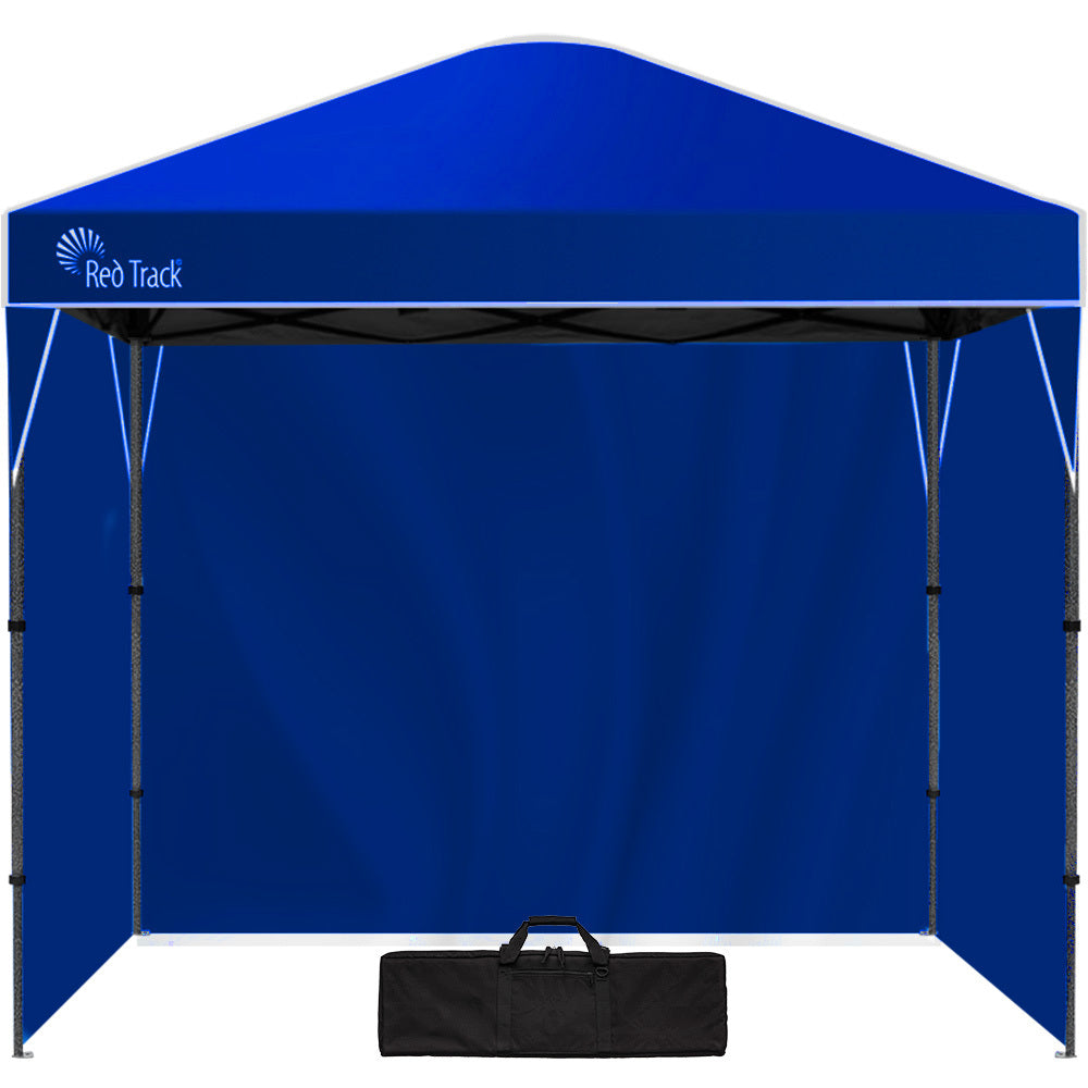 RED TRACK | 3x3m Ultra Compact Folding Gazebo | Walls & Carry Bag | Portable Outdoor Popup Marquee | Camping & Beach | Navy Blue