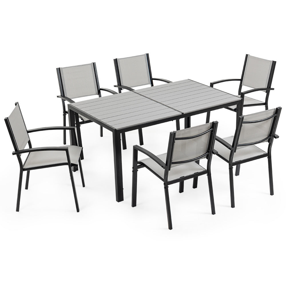 FORTIA 7pc Outdoor Dining Furniture Set | Table & Chairs | Outdoor Patio