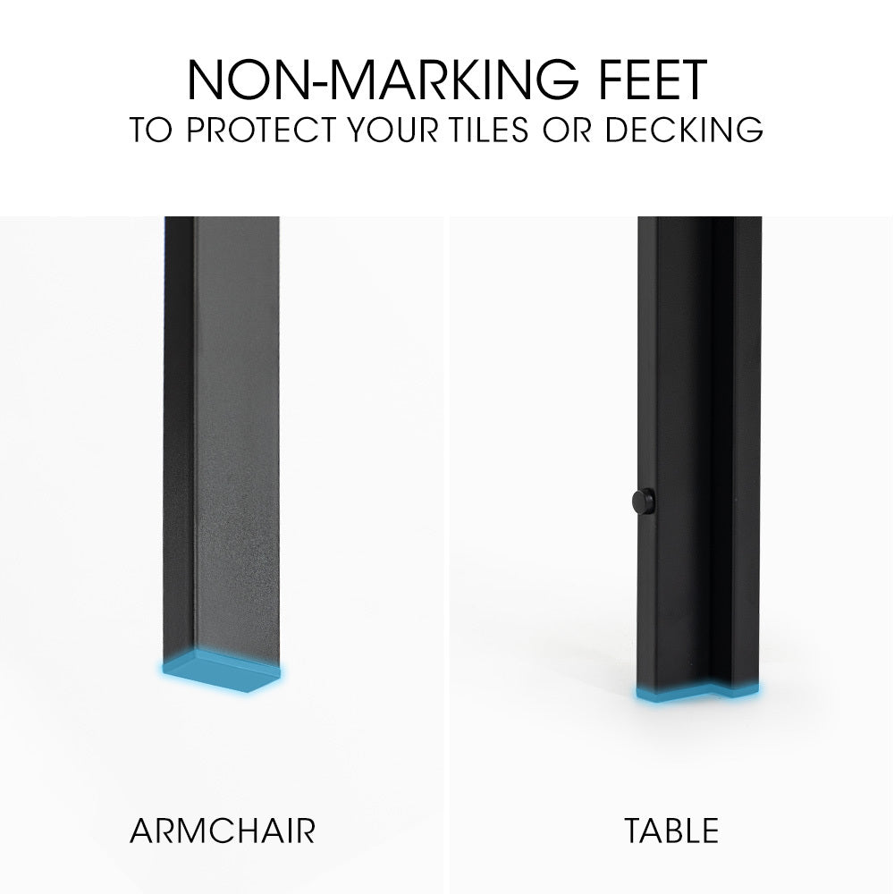 FORTIA 7pc Outdoor Dining Furniture Set | Table & Chairs | Outdoor Patio