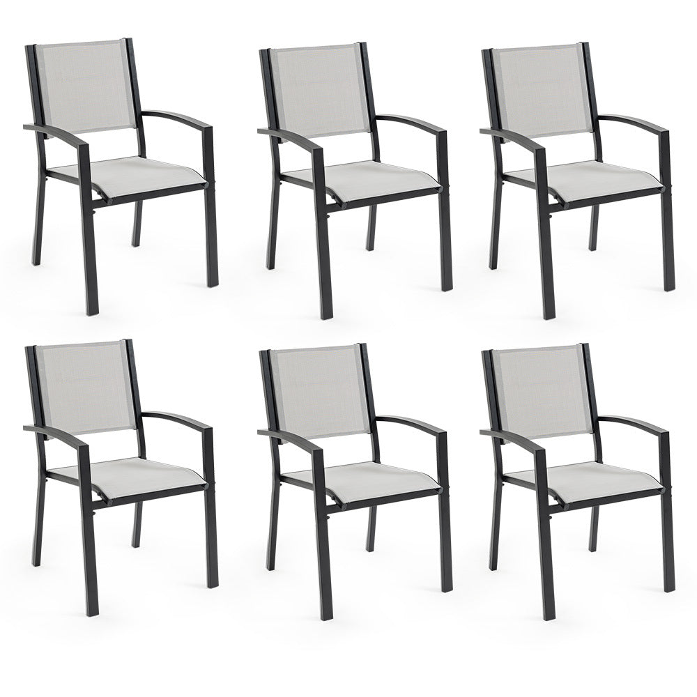 FORTIA 6pc Outdoor Dining Chair Set | Weather-Resistant | Outdoor Seating