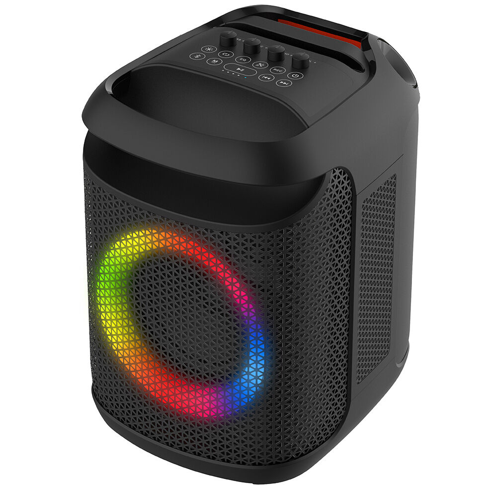 M&B Portable Splash Proof 80W Bluetooth Party Speaker | TWS Pairing, Multi-Input, Lithium Battery, RGB, USB Charging