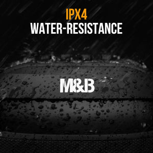 M&B Portable Splash Proof 80W Bluetooth Party Speaker | TWS Pairing, Multi-Input, Lithium Battery, RGB, USB Charging