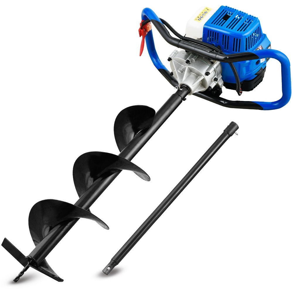 POWERBLADE PD750 52cc 2-Stroke Petrol Post Hole Digger | 200mm Auger | 600mm Extension Shaft