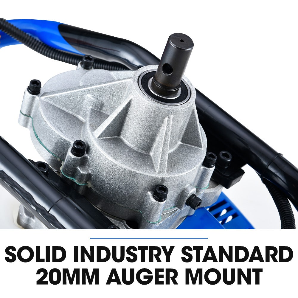 POWERBLADE PD950 52cc 2-Stroke Petrol Post Hole Digger | 3 Auger Bits & 600mm Extension Shaft