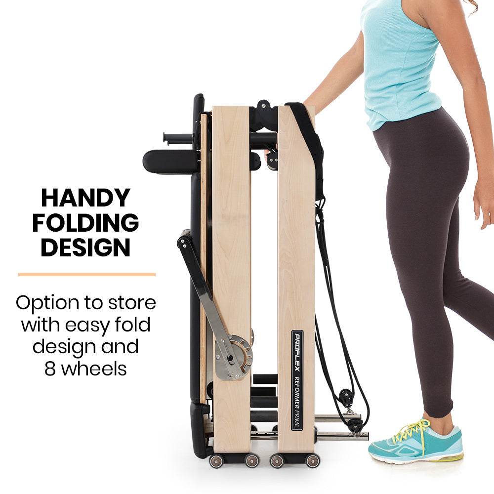 PROFLEX Wooden Pilates Reformer Machine | Stretch Bed with Box & Jump Board Accessories