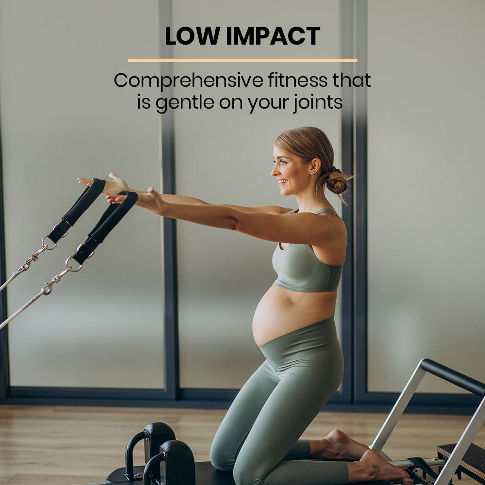 PROFLEX Wooden Pilates Reformer Machine | Stretch Bed with Box & Jump Board Accessories