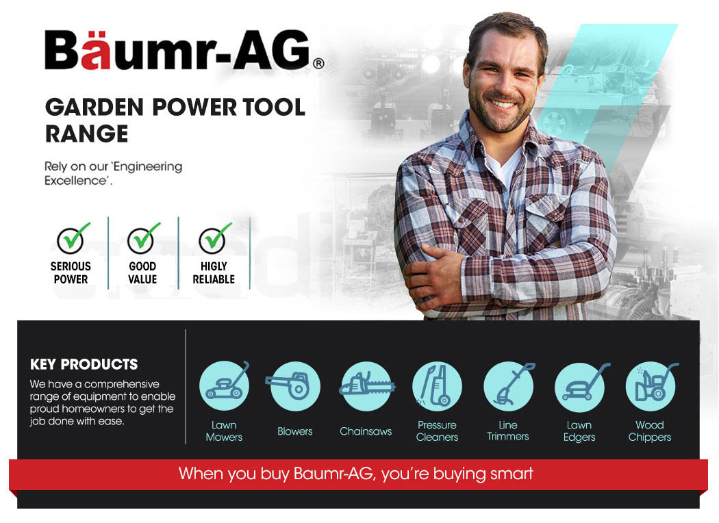 Baumr-AG 20V Cordless Line Trimmer | Whipper Snipper Electric Garden Tool | 2.0Ah Lithium Battery & Charger