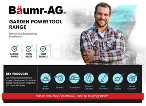 Baumr-AG 20V Cordless Line Trimmer | Whipper Snipper Electric Garden Tool | 2.0Ah Lithium Battery & Charger