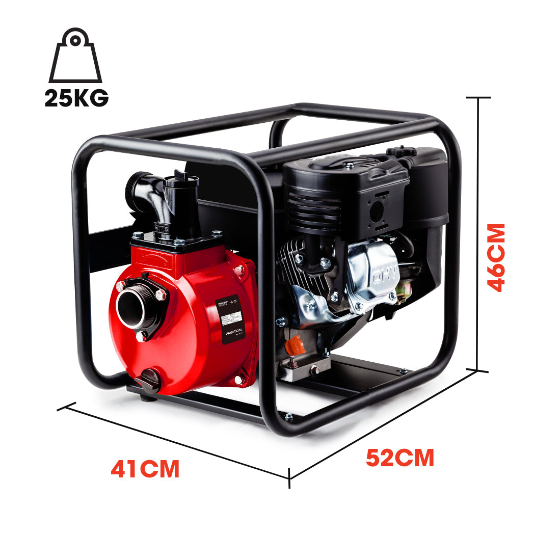 WARTON 8HP Petrol Water Transfer Pump | 2 Inch High Flow | Irrigation & Volume Pump