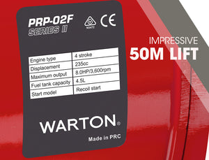 WARTON 8HP Petrol Water Transfer Pump | 2 Inch High Flow | Irrigation & Volume Pump