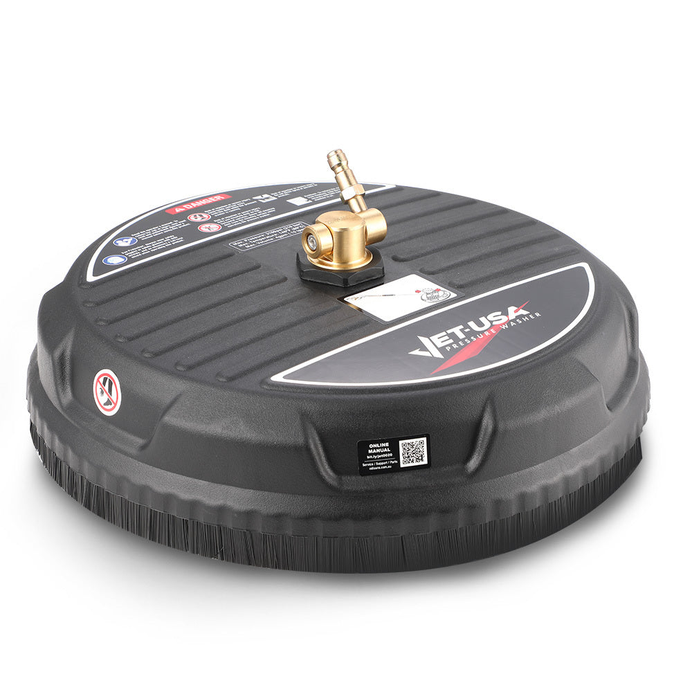 JET-USA Pressure Washer Surface Cleaner | 15" Nylon | 1/4" Fitting for Concrete Driveway Patio Floor