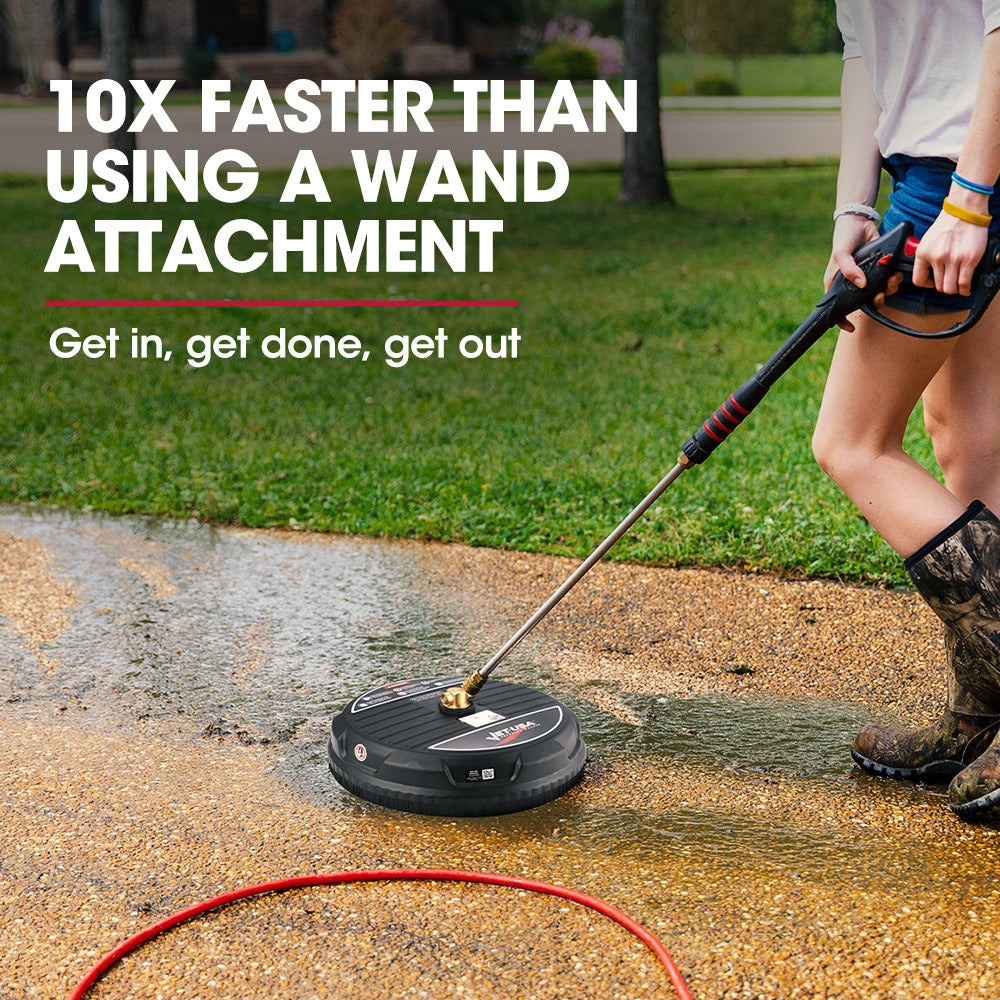 JET-USA Pressure Washer Surface Cleaner | 15" Nylon | 1/4" Fitting for Concrete Driveway Patio Floor