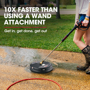 JET-USA Pressure Washer Surface Cleaner | 15" Nylon | 1/4" Fitting for Concrete Driveway Patio Floor