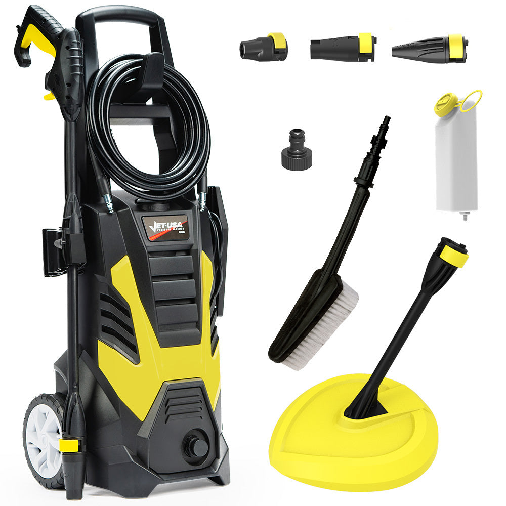 JET-USA RX535 Electric High Pressure Washer | 2600PSI | 2 Nozzles | Brush Head | Deck Cleaner | Detergent Bottle