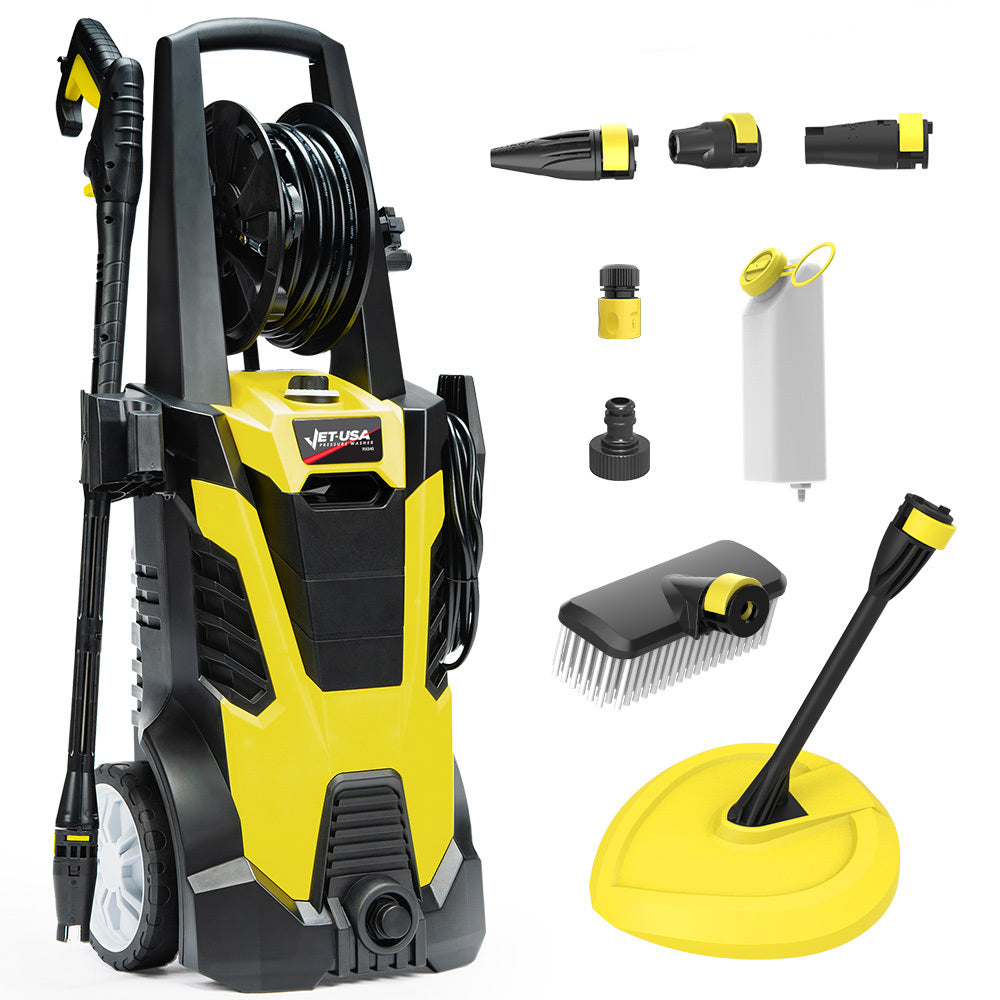 JET-USA RX540 Electric High Pressure Washer | 2800PSI | 2 Nozzles | Brush Head | Deck Cleaner | Detergent Bottle | 10M Hose