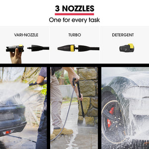 JET-USA RX540 Electric High Pressure Washer | 2800PSI | 2 Nozzles | Brush Head | Deck Cleaner | Detergent Bottle | 10M Hose
