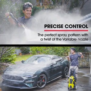JET-USA RX540 Electric High Pressure Washer | 2800PSI | 2 Nozzles | Brush Head | Deck Cleaner | Detergent Bottle | 10M Hose