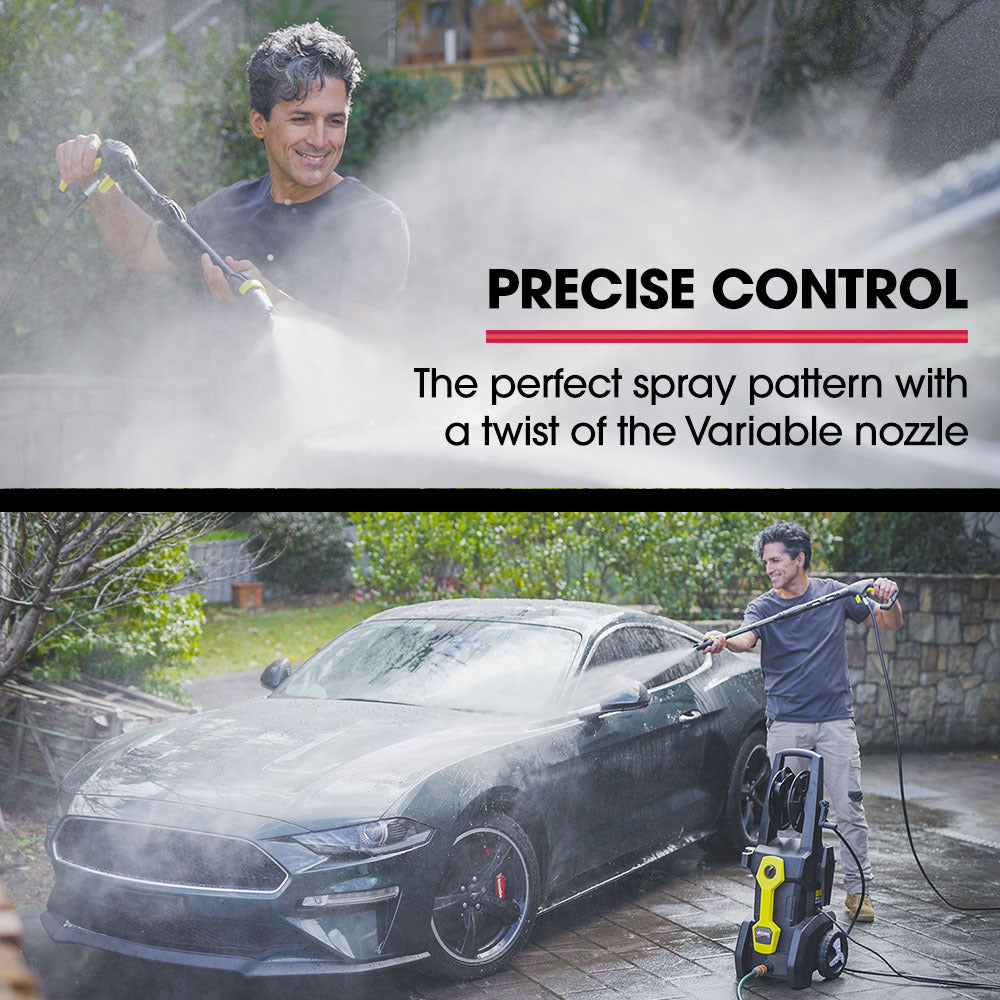 JET-USA RW545 Electric High Pressure Washer | 3000PSI | Water Cooled Motor | 2 Nozzles | Brush Head | Deck Cleaner | Detergent Bottle