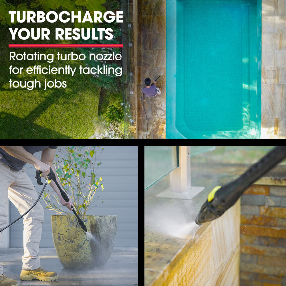 JET-USA RW545 Electric High Pressure Washer | 3000PSI | Water Cooled Motor | 2 Nozzles | Brush Head | Deck Cleaner | Detergent Bottle