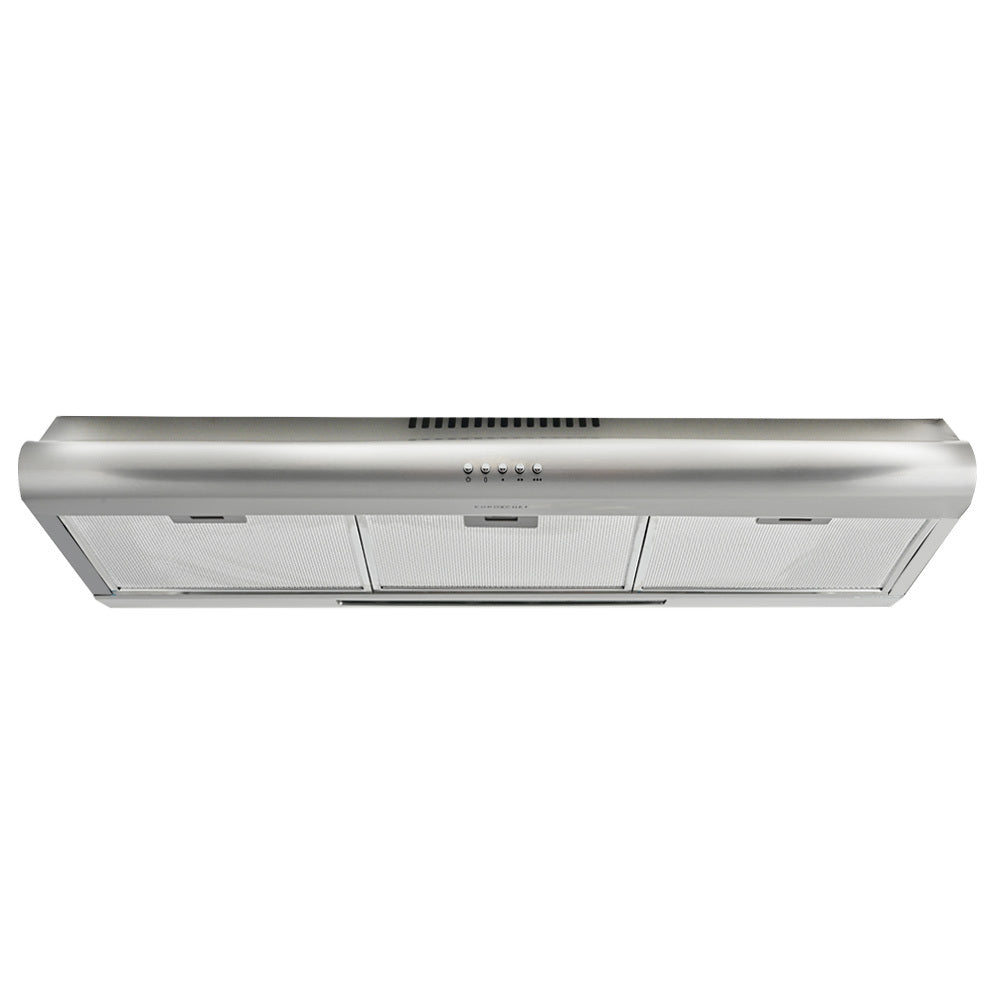 EUROCHEF Fixed Rangehood | 90cm | Stainless Steel | 3-Speed | Halogen Lights | EFR90S