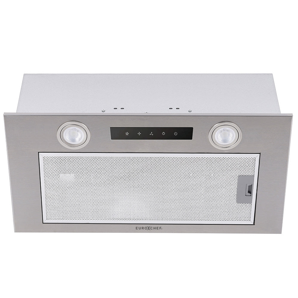 EUROCHEF Undermount Rangehood | 60cm | Silver | 3-Speed | LED Lights | EUR60N