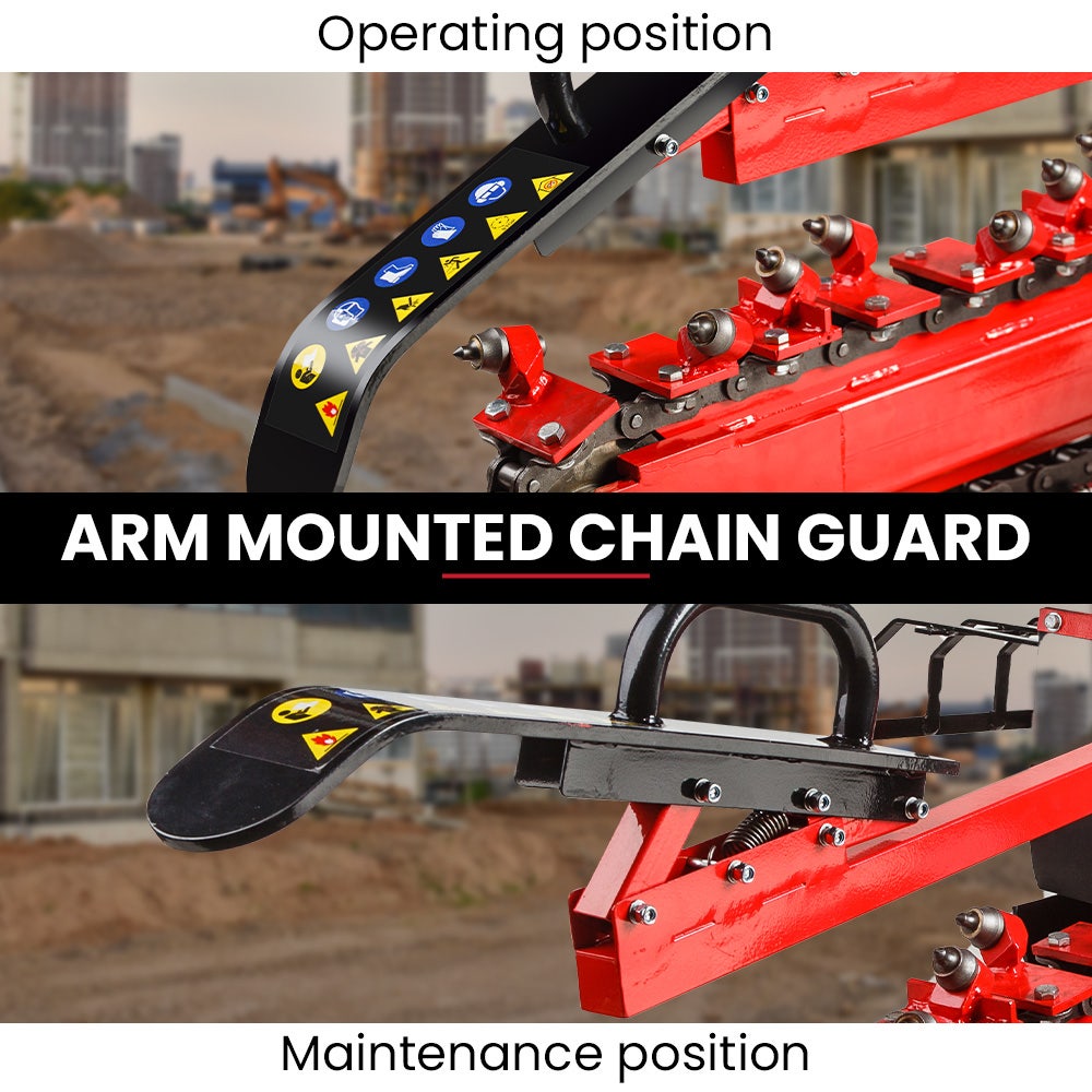 BAUMR-AG Trench Digger | TRN660 | 8HP | 600mm x 90mm | Heavy-Duty Carbide Claws | EZ Start | Adjustable Controls
