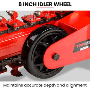 BAUMR-AG Trench Digger | TRN660 | 8HP | 600mm x 90mm | Heavy-Duty Carbide Claws | EZ Start | Adjustable Controls