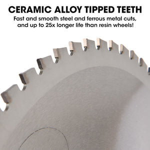 Baumr-AG 355mm Premium Ceramic Alloy Tooth Blade | Low Spark Cold Cut | for Metal Cut Off Saw