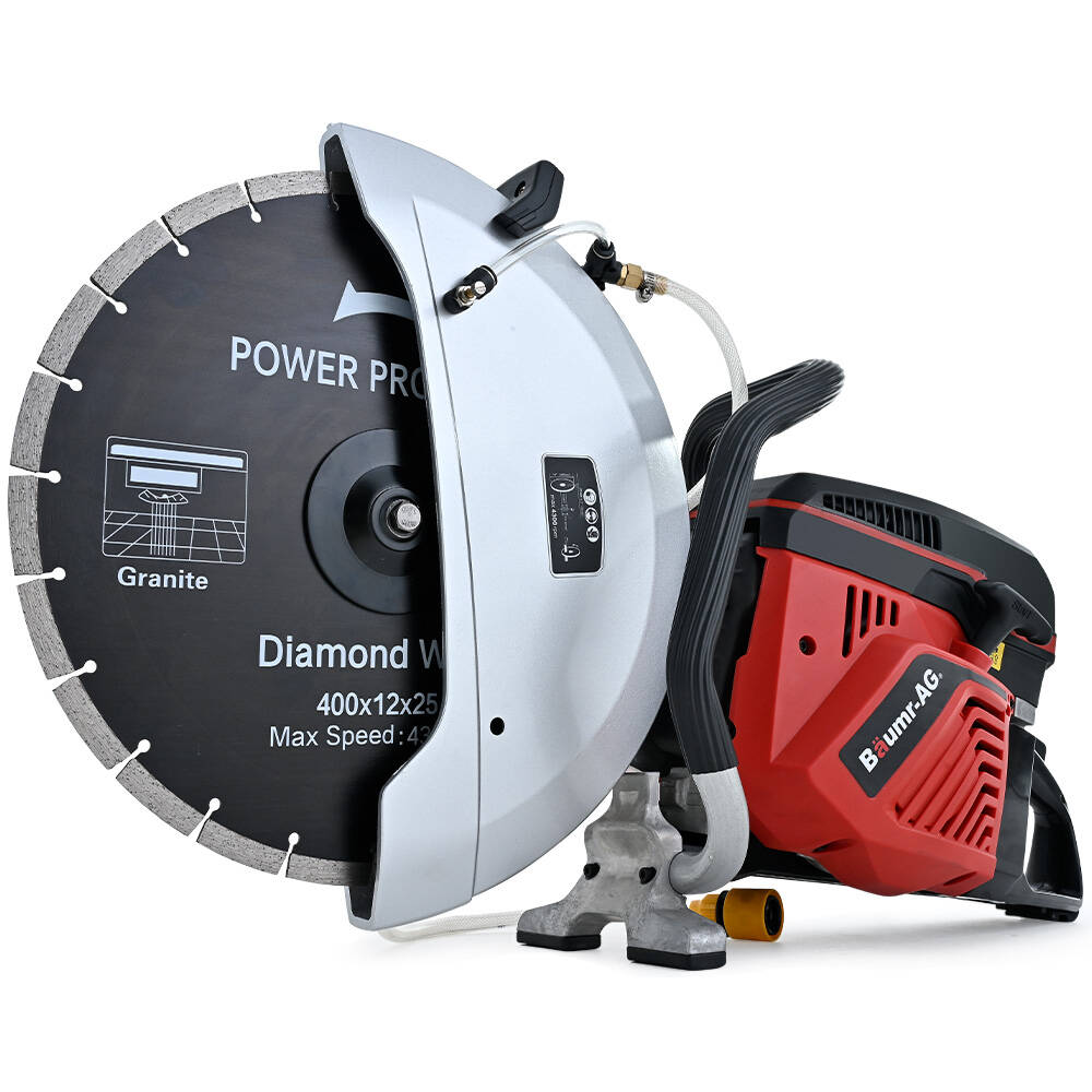 BAUMR-AG 400mm Concrete Demolition Saw | 94cc 2-Stroke | 16" Diamond Blade | Wet & Dry Cutting | Anti-Vibration System