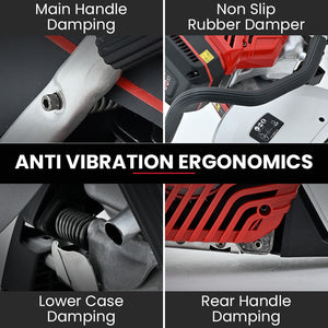 BAUMR-AG 350mm Concrete Demolition Saw | 74cc 2-Stroke | 14" Diamond Blade | Wet & Dry Cutting | Anti-Vibration System
