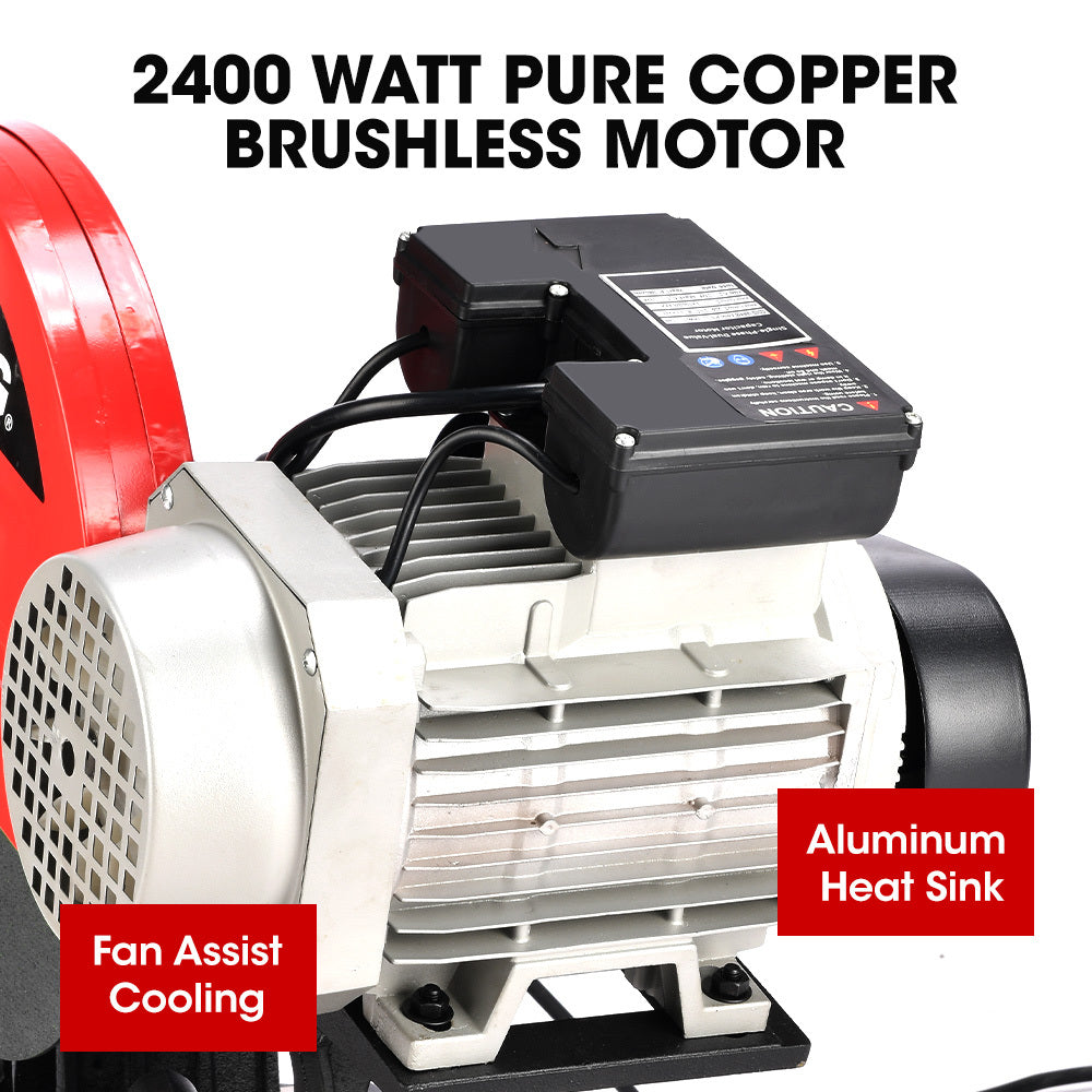 Baumr-AG 2400W 16" Metal Cut-Off Cold Saw | Commercial-Grade | Brushless Motor | Soft Start | 45° Mitre Chop