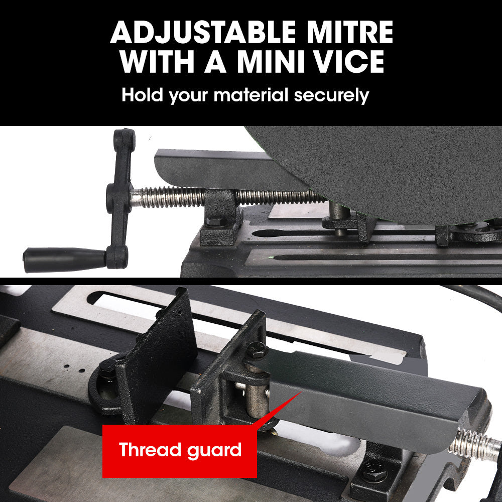 Baumr-AG 2400W 16" Metal Cut-Off Cold Saw | Commercial-Grade | Brushless Motor | Soft Start | 45° Mitre Chop