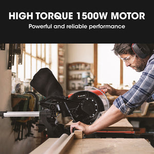 BAUMR-AG Compound Mitre Saw | 210mm | Dual Bevel Sliding Drop Saw | 1500W