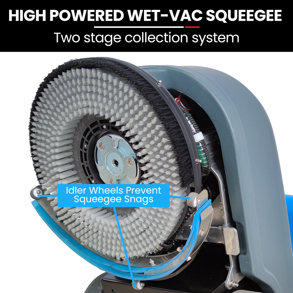 AUCH FSH14 Floor Scrubber & Dryer | 360mm, Battery Powered, Walk Behind, Commercial Grade