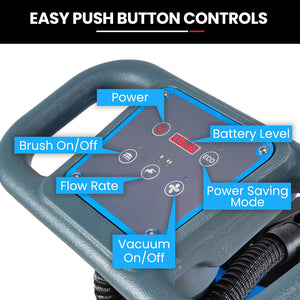 AUCH FSH14 Floor Scrubber & Dryer | 360mm, Battery Powered, Walk Behind, Commercial Grade
