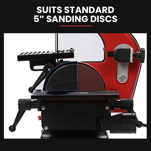 BAUMR-AG Belt & Disc Sander Combo | Vertical Bench Linisher | 25mm Belt + 125mm Disc | Brushless Motor