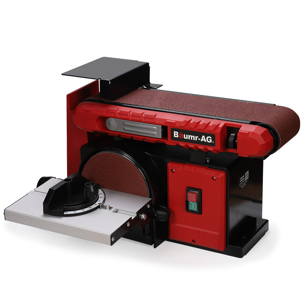 BAUMR-AG Bench Belt & Disc Sander Combo | 100mm Linisher + 150mm Disc | 400W Brushless Motor | Horizontal & Vertical Sanding