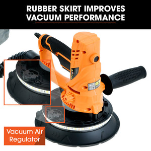 UNIMAC 180mm Handheld Drywall Sander | 850W Electric | Auto Vacuum System | LED Worklight | 6x Sanding Discs