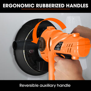 UNIMAC 180mm Handheld Drywall Sander | 850W Electric | Auto Vacuum System | LED Worklight | 6x Sanding Discs