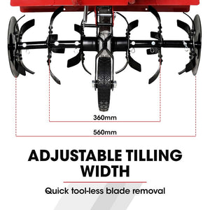 Baumr-AG Petrol Garden Tiller Cultivator | 150CC 4-Stroke | Rotary Hoe Soil Power Rototiller