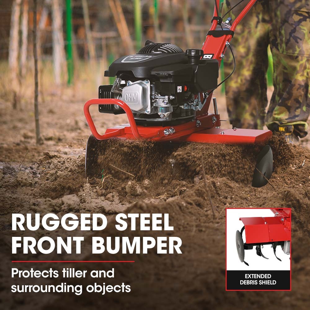 Baumr-AG Petrol Garden Tiller Cultivator | 150CC 4-Stroke | Rotary Hoe Soil Power Rototiller