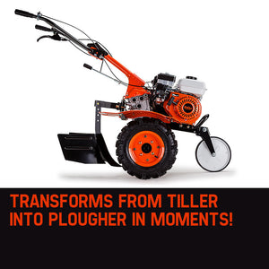 PLANTCRAFT Petrol Cultivator Tiller | 7.0HP | Self-Propelled Rotary Rototiller Plough