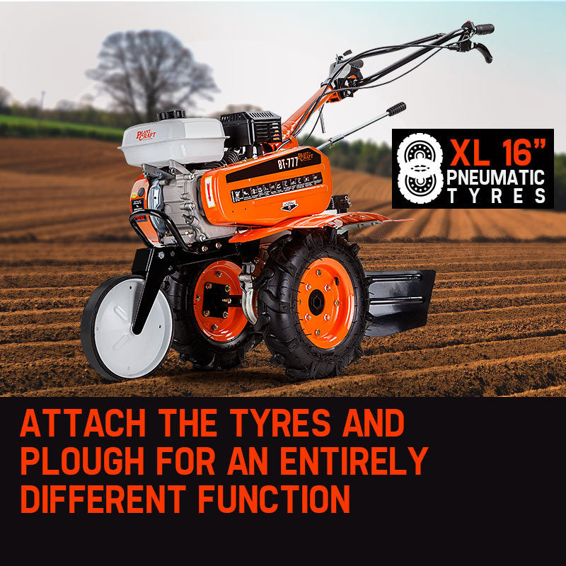 PLANTCRAFT Petrol Cultivator Tiller | 7.0HP | Self-Propelled Rotary Rototiller Plough