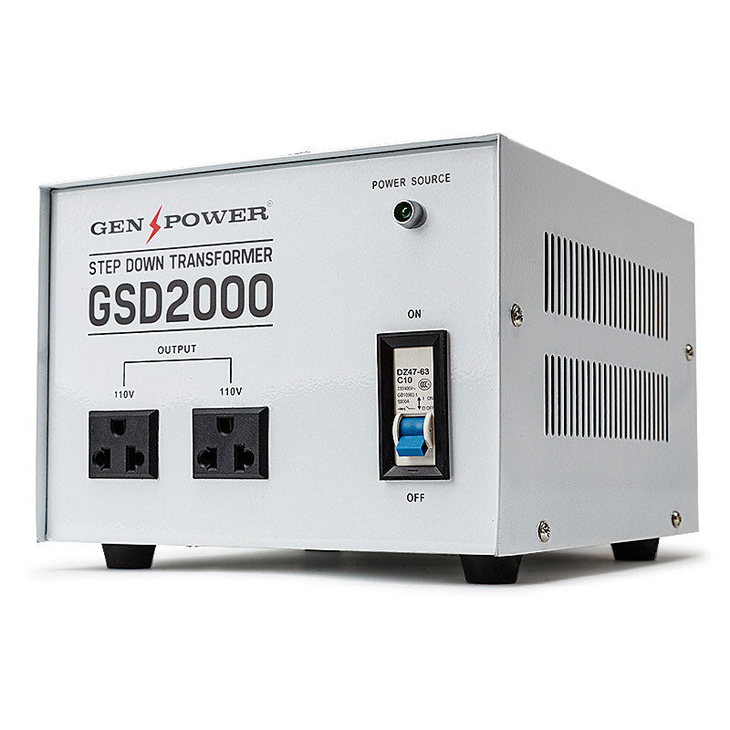 GENPOWER Step Down Transformer | 2000W | 240V to 110V Voltage Converter | AU-US