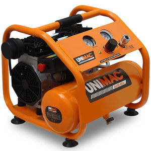 UNIMAC 6L Silent Oil-Free Air Compressor | 1.5HP Portable Electric | Air Tools & Tyre Inflation