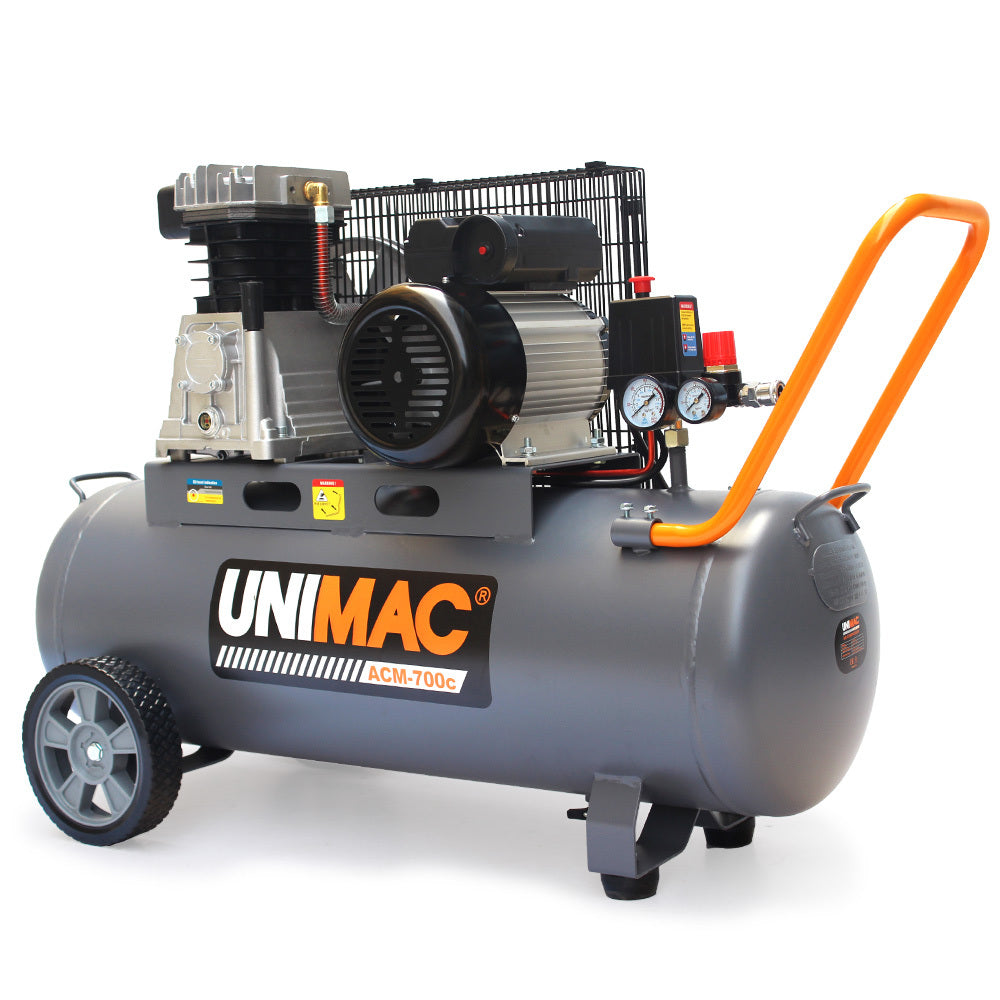 UNIMAC 70L Commercial Air Compressor | 2.2kW | 280L/min | 116PSI | Brushless Motor | Certified Tank | Long Service Life