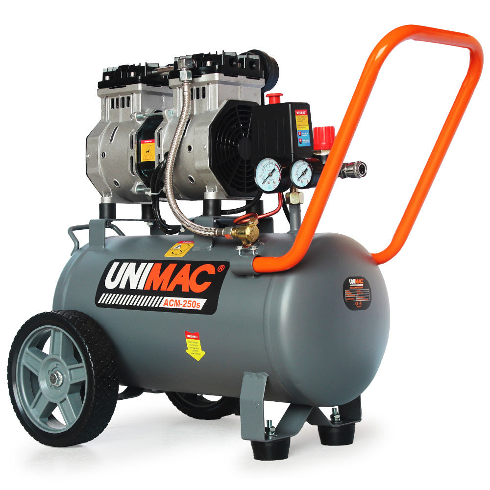 UNIMAC Silent Oil-Free Air Compressor | 25L | 1.5HP Portable Compact Design